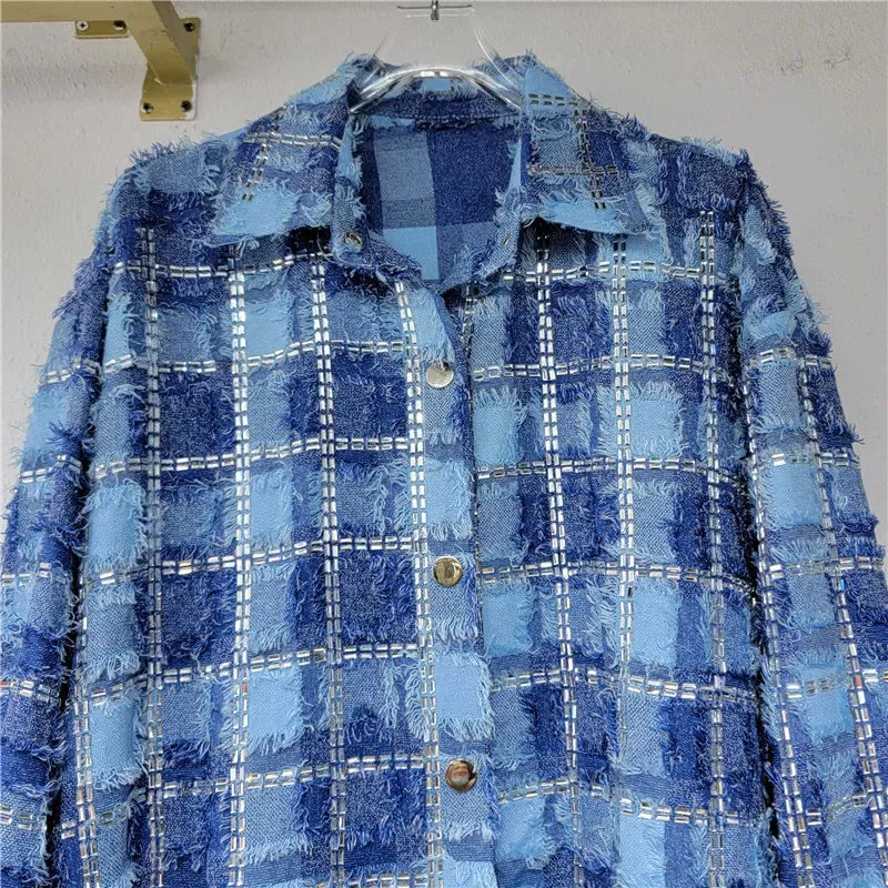 Pre Order:  Lattice Plaid Long Sleeves Shirt