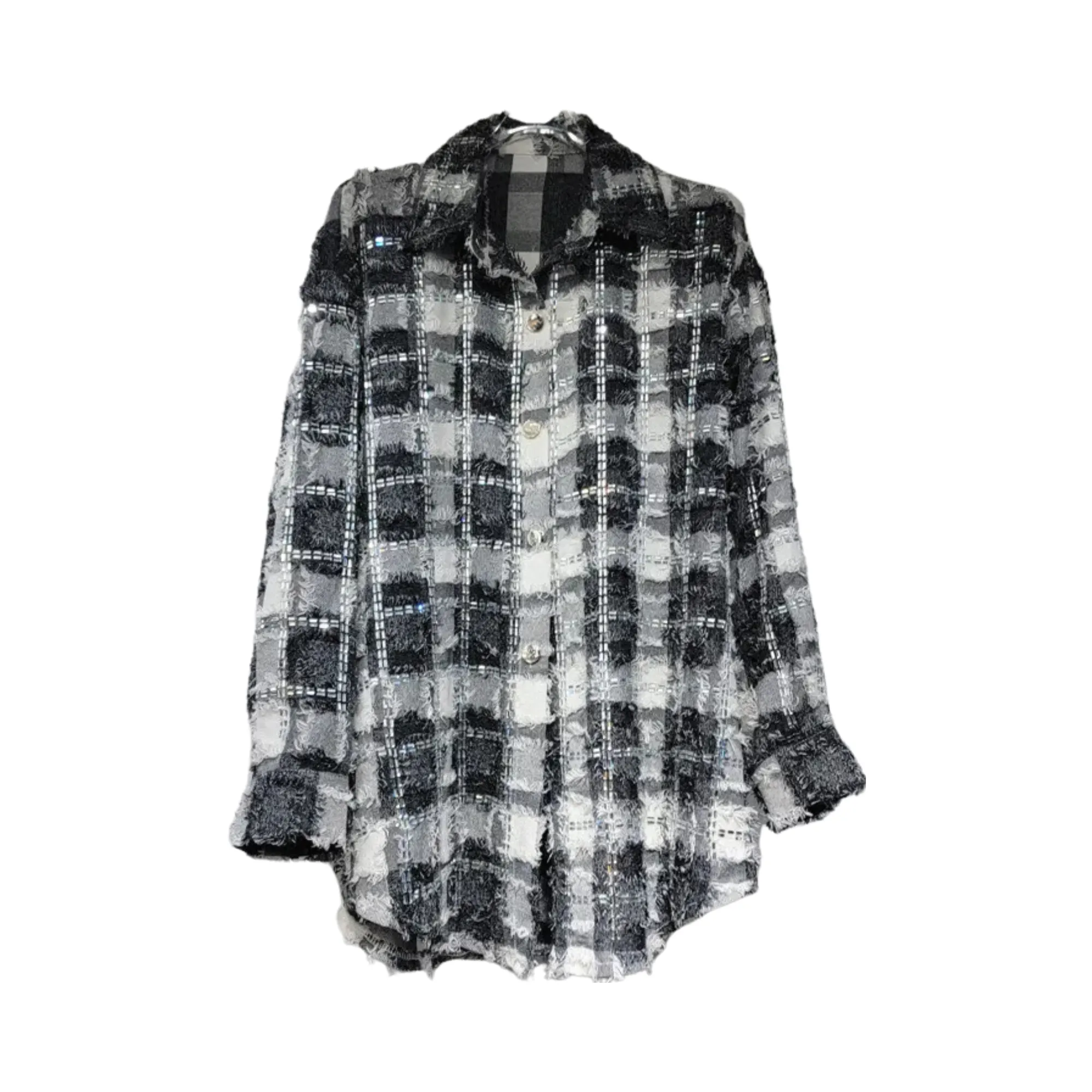 Pre Order:  Lattice Plaid Long Sleeves Shirt