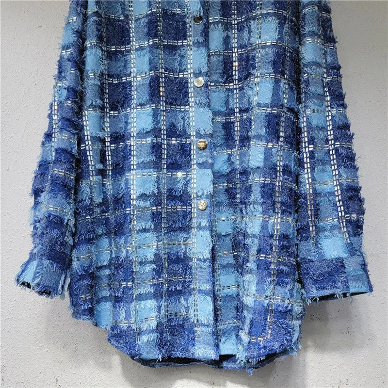 Pre Order:  Lattice Plaid Long Sleeves Shirt