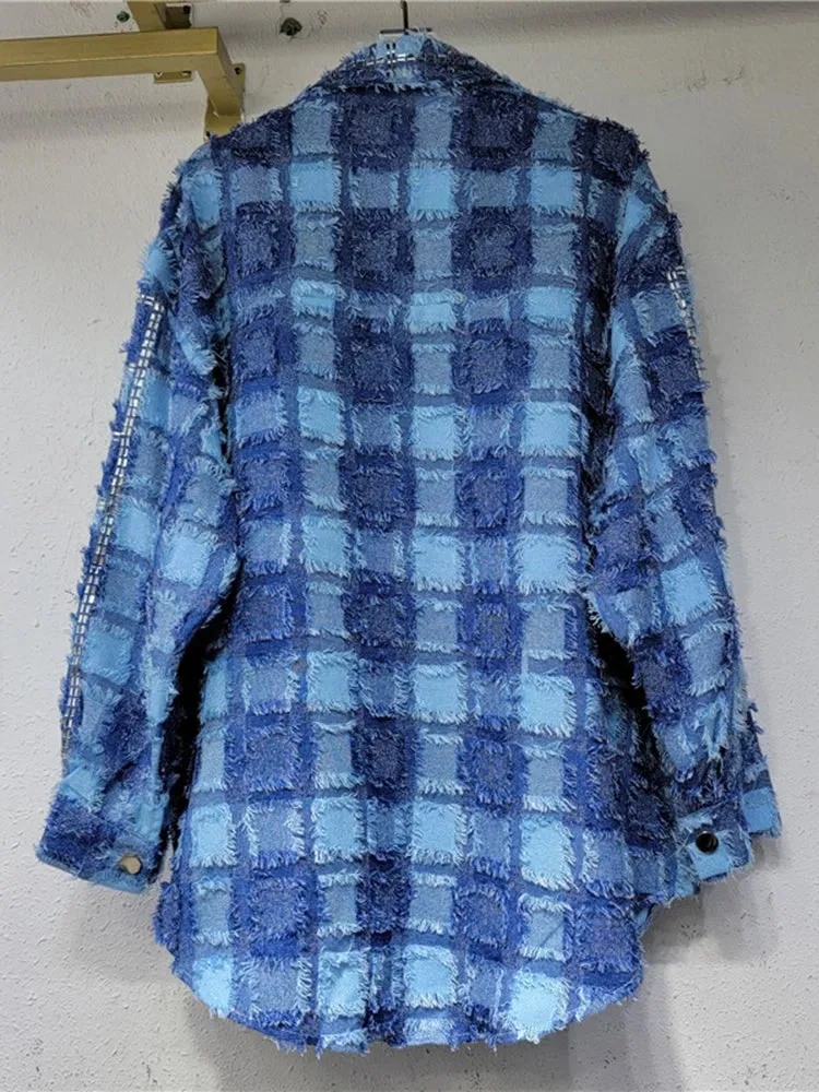Pre Order:  Lattice Plaid Long Sleeves Shirt