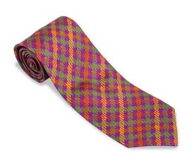 Purple Gun Club Check Necktie - F5569