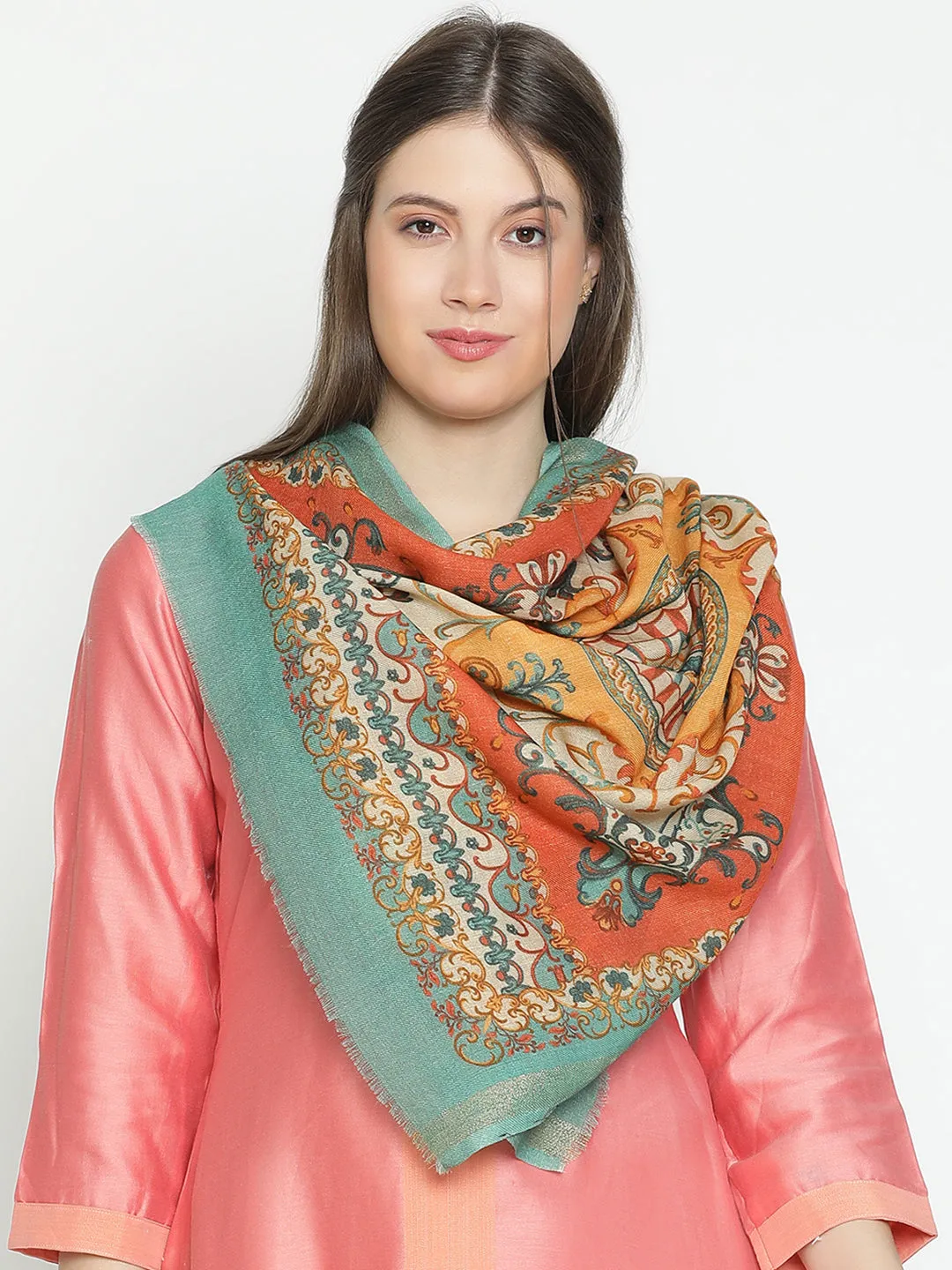 Radiance Women Wool Lurex Printed Stole