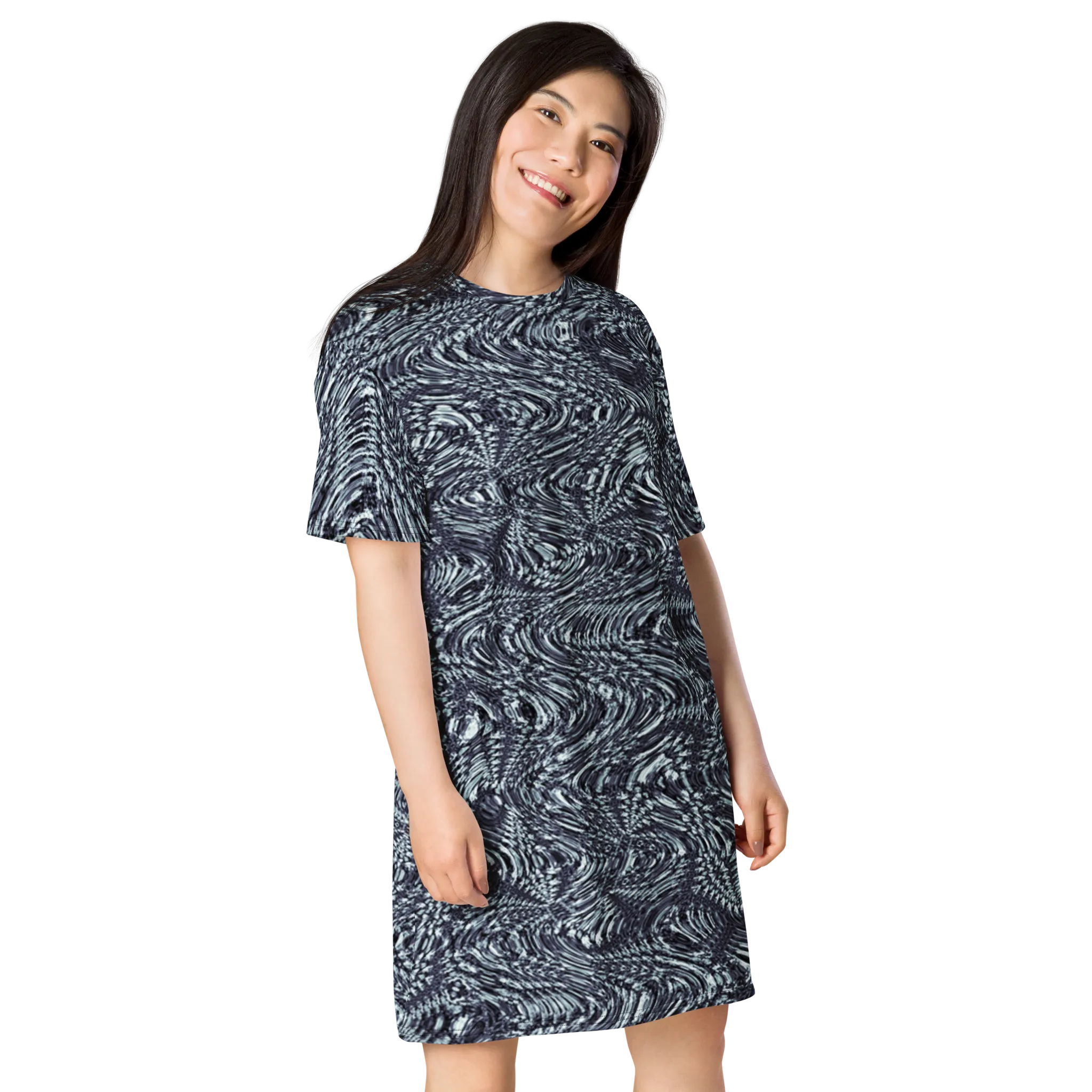 Recursia Alchemical Vision I Vision T-Shirt Dress In Blue