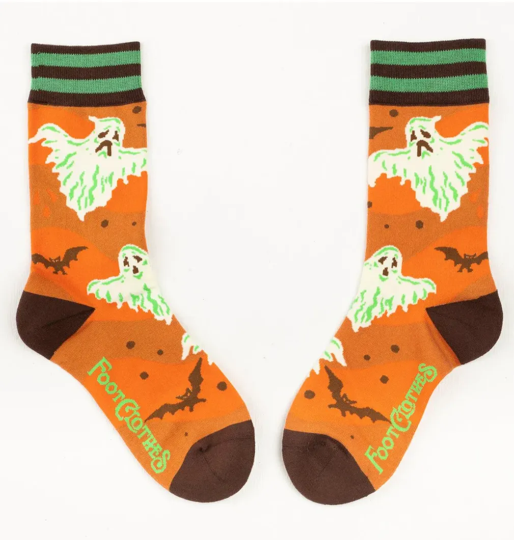 Retro Halloween Ghost Crew Socks