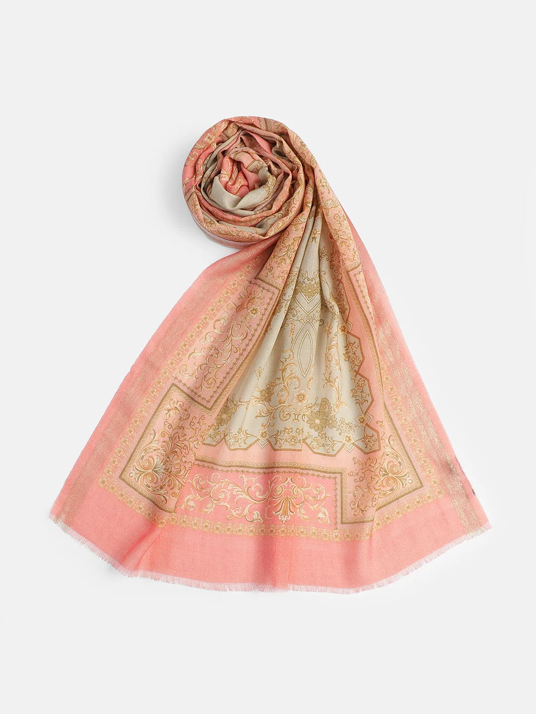 Serenade Women Wool Lurex Printed Stole