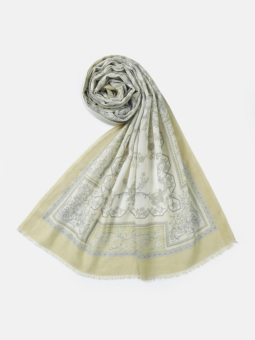 Serenade Women Wool Lurex Printed Stole