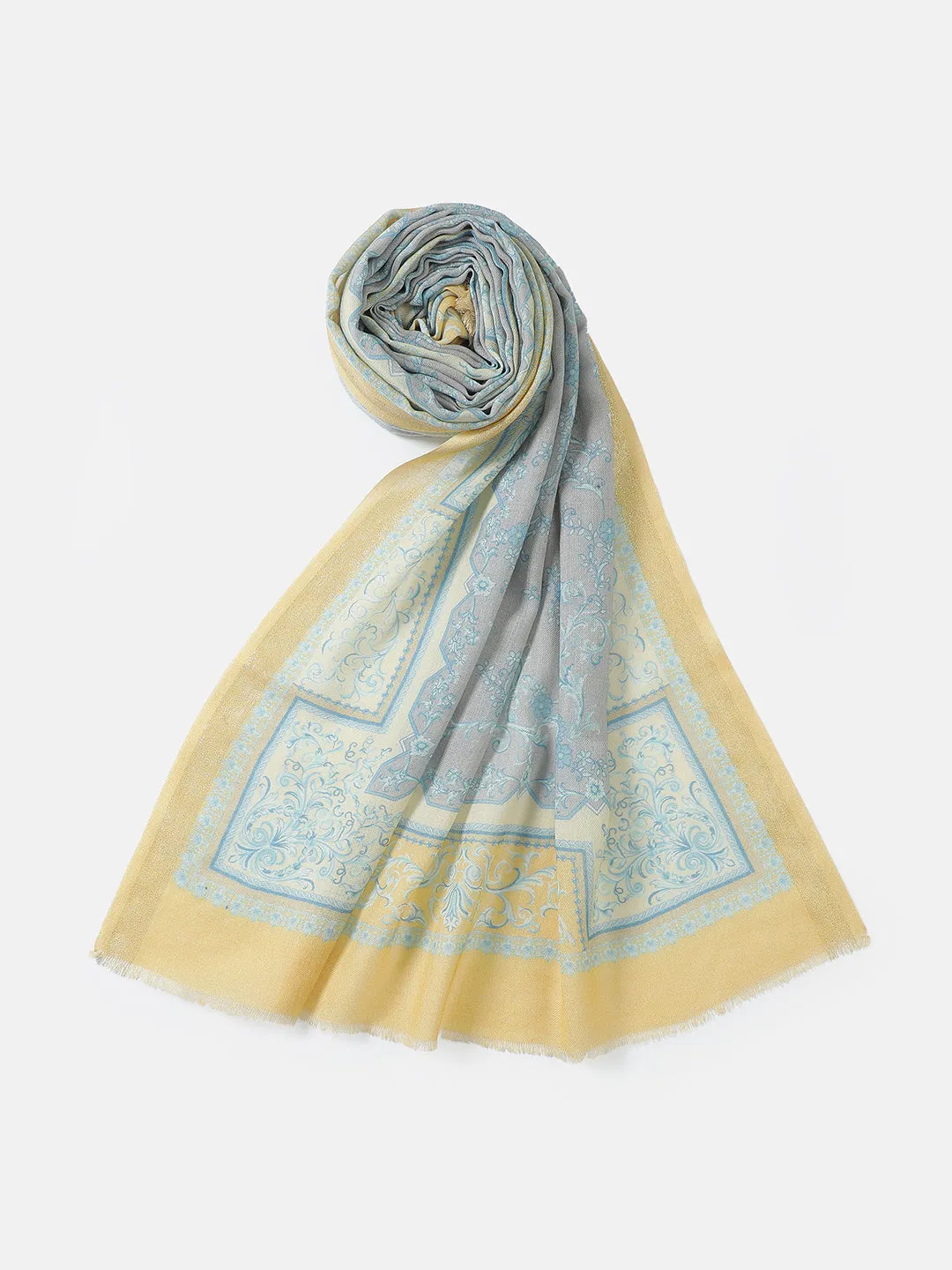 Serenade Women Wool Lurex Printed Stole