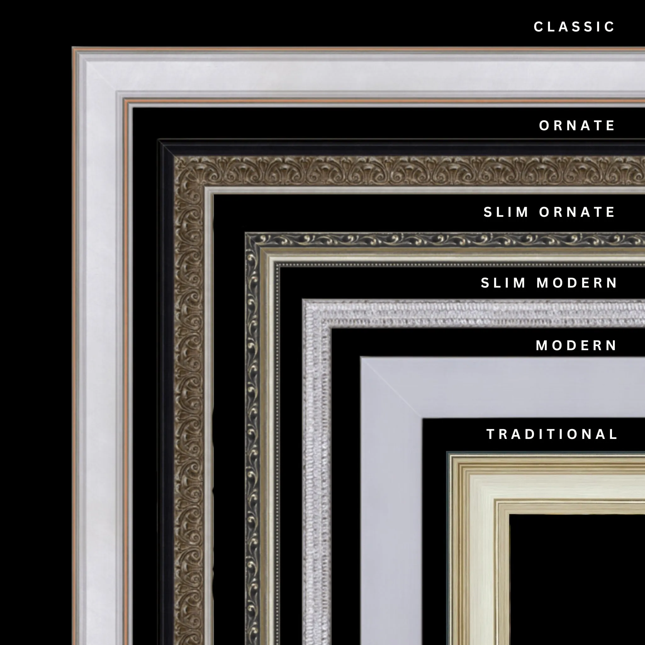 Silver 33x47 Picture Frame Ornate Traditional Classic Antique