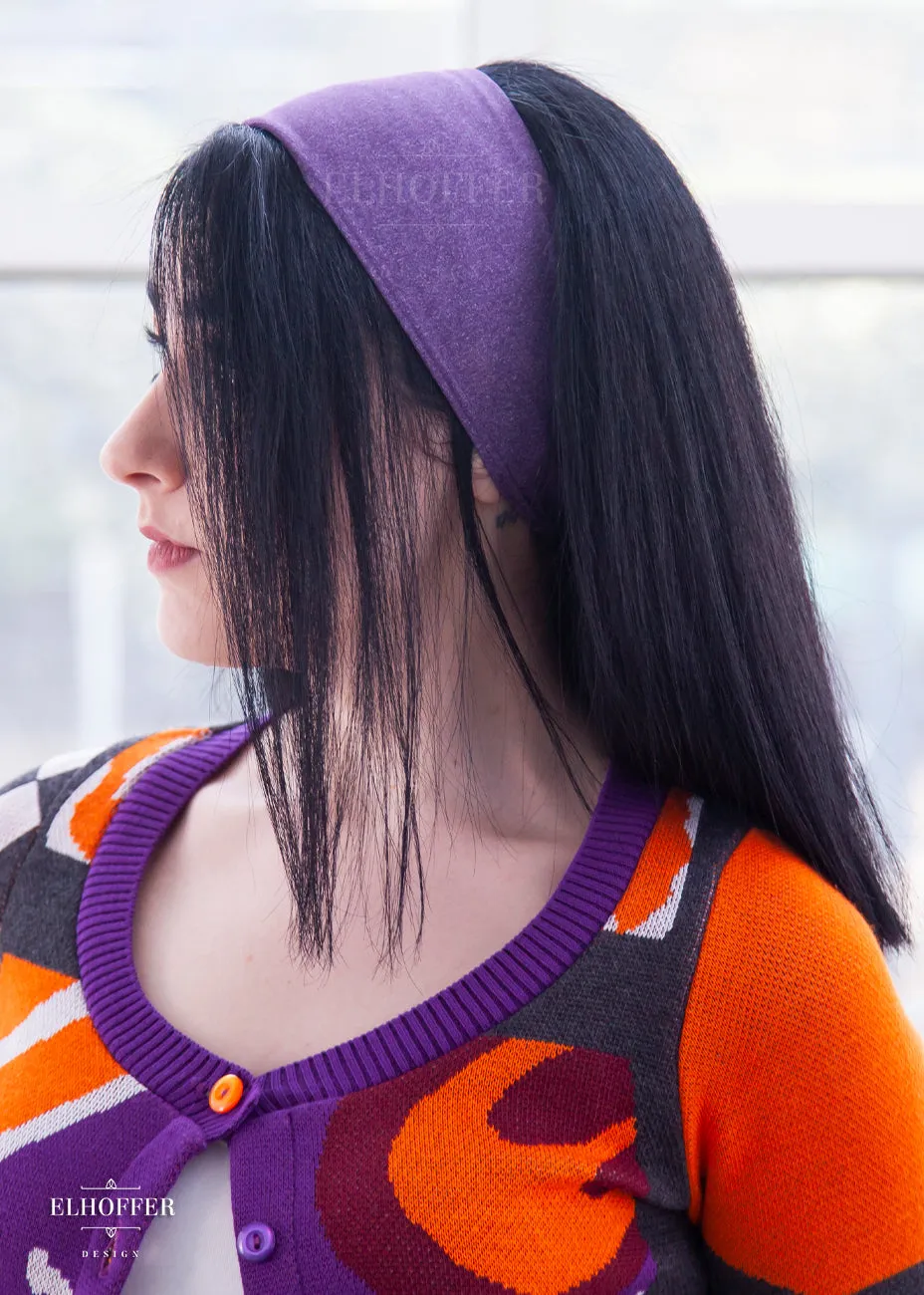 Spandex Headband for Small Heads - Heathered Purple