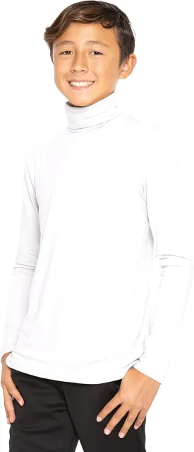 STRETCH IS COMFORT Oh So Soft Boy's Long Sleeve Poly Spandex Turtleneck