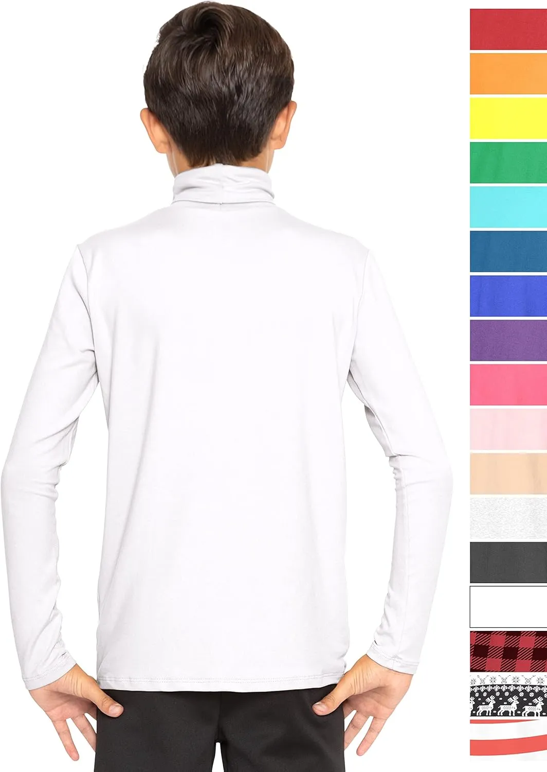 STRETCH IS COMFORT Oh So Soft Boy's Long Sleeve Poly Spandex Turtleneck