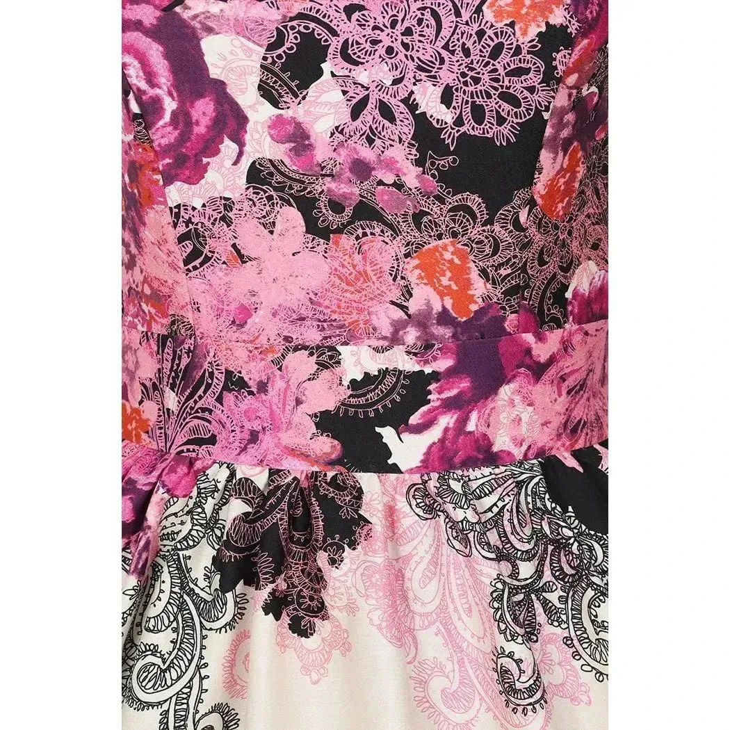 Tea Dress - Purple Collage