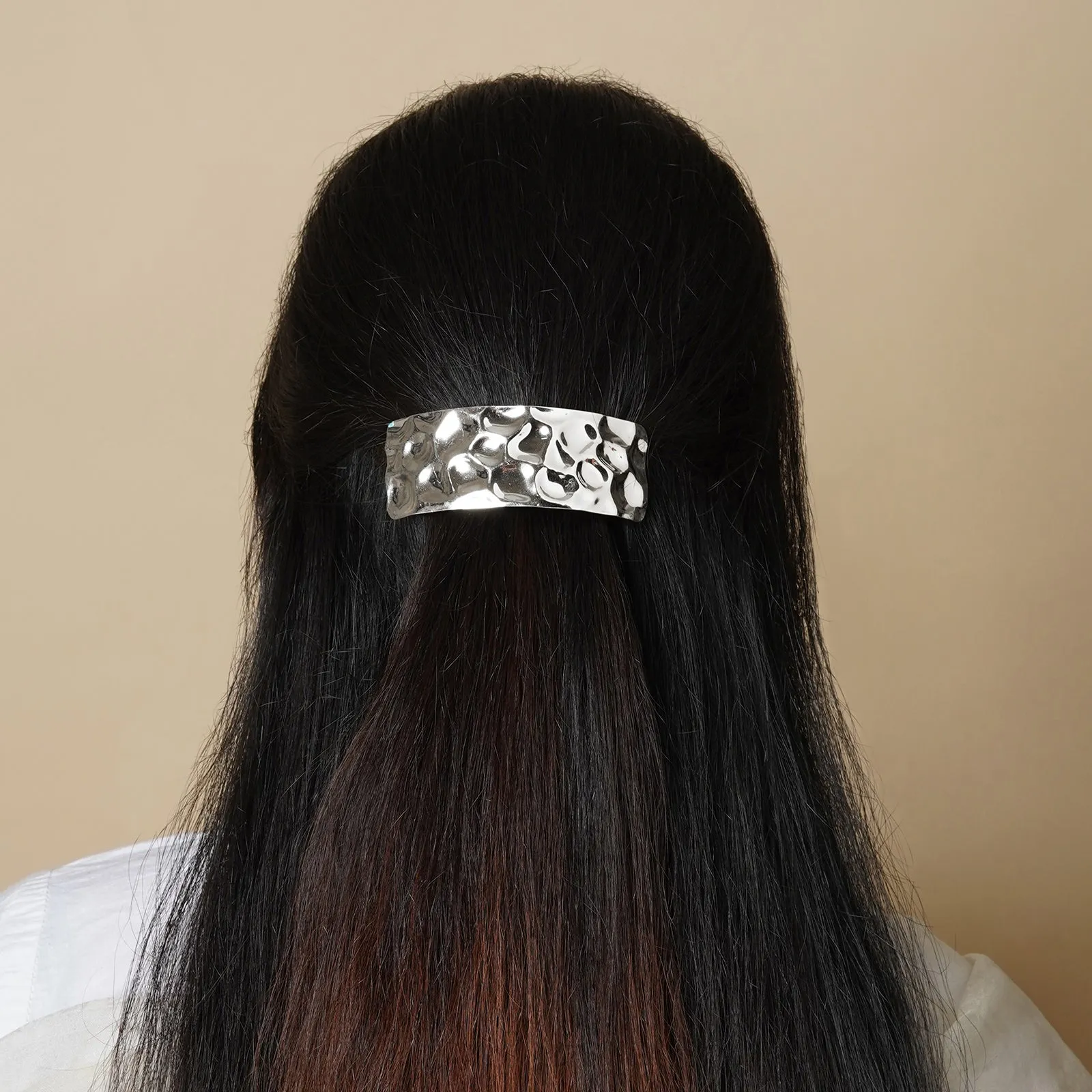 Teejh Ezhil Silver lossy Hair Pin
