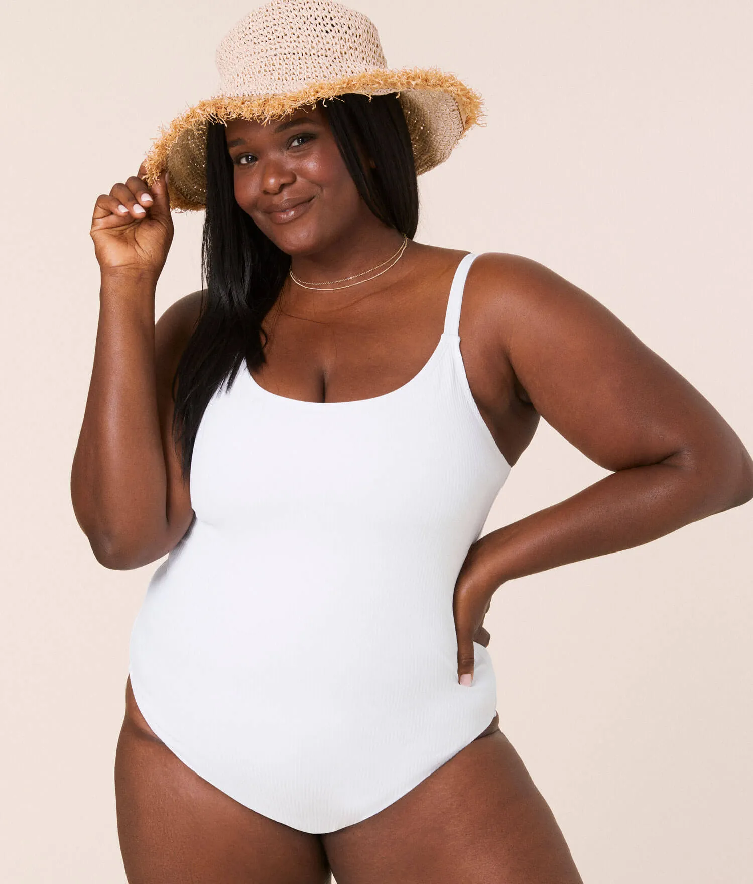 The Amalfi One Piece - Ribbed - White - Classic