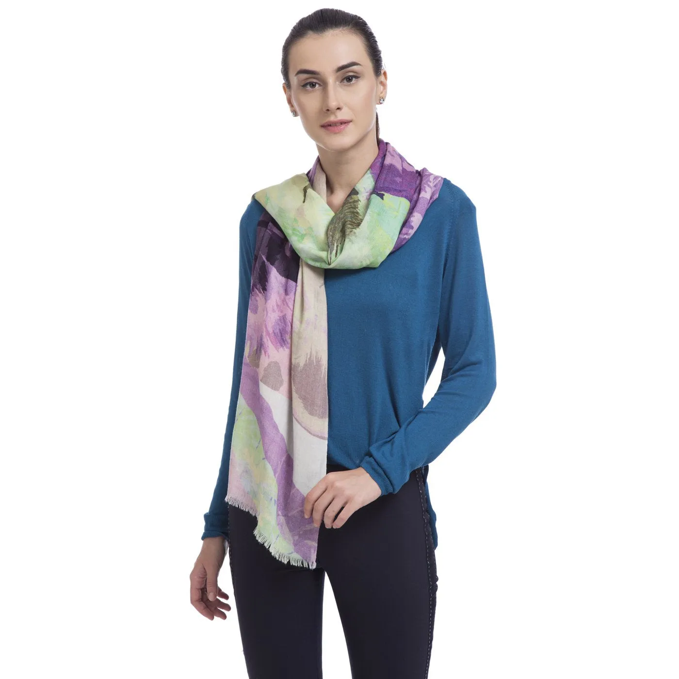 Tiger Safari Merino Wool Shawl