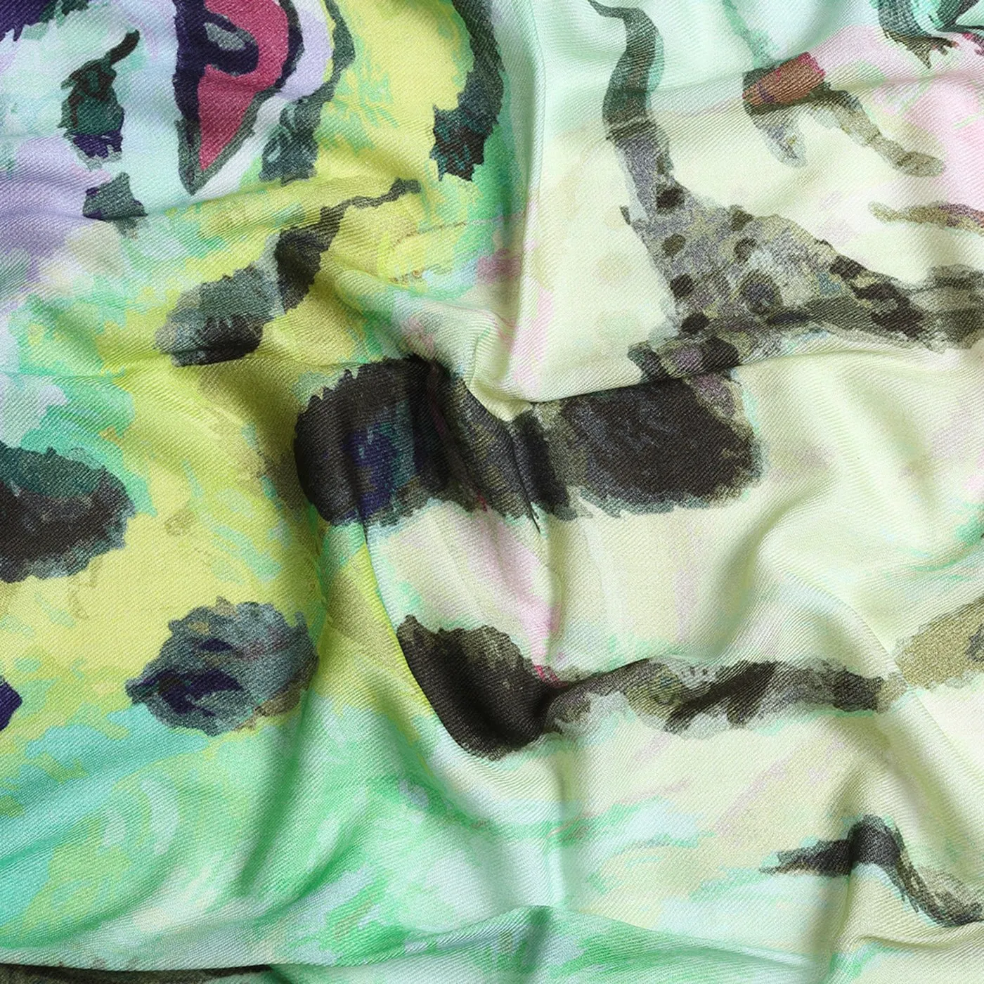 Tiger Safari Merino Wool Shawl