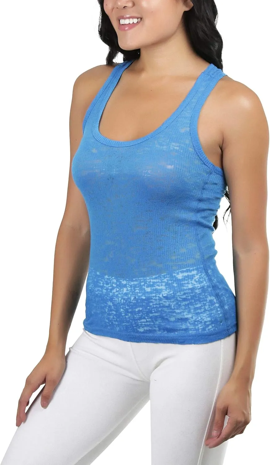 ToBeInStyle Women's Racerback Classic Solid Print Tank Top