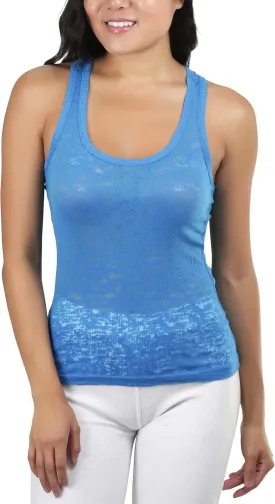 ToBeInStyle Women's Racerback Classic Solid Print Tank Top
