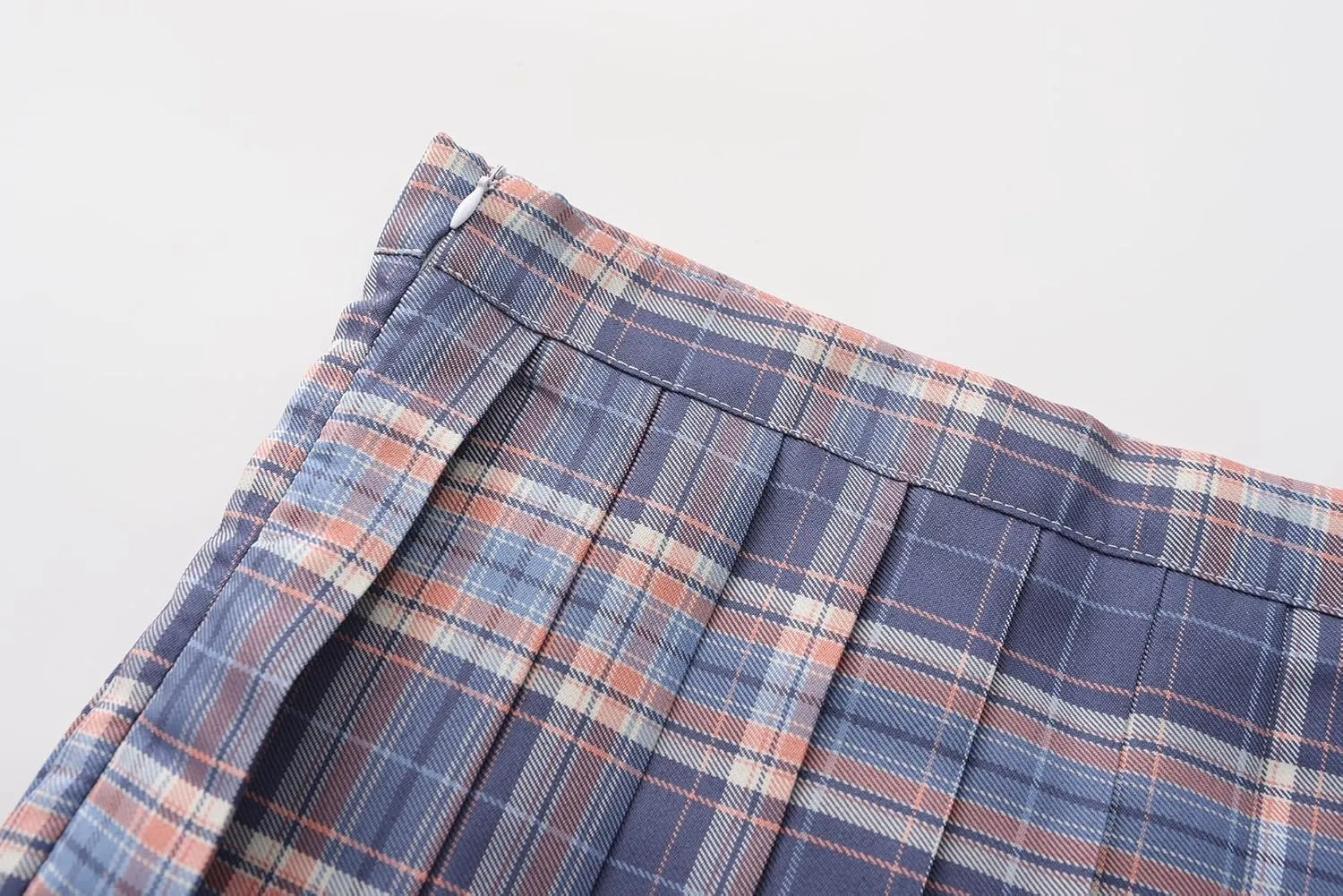 Urban CoCo Womens Uniforms Plaid Pleated Mini Skirt