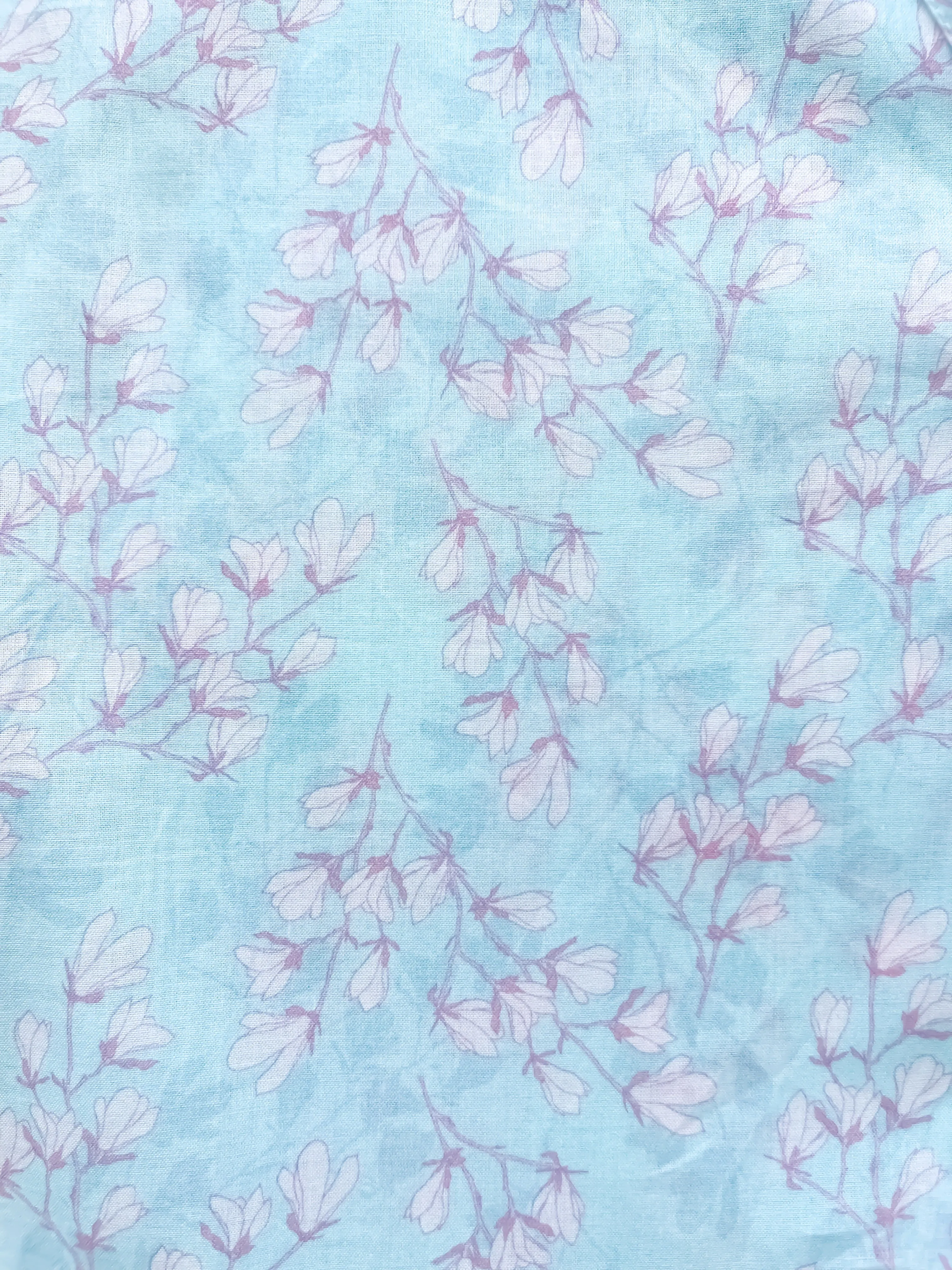 VANESSA - GIRLS COTTON NIGHTDRESS BLUE FLOWERS