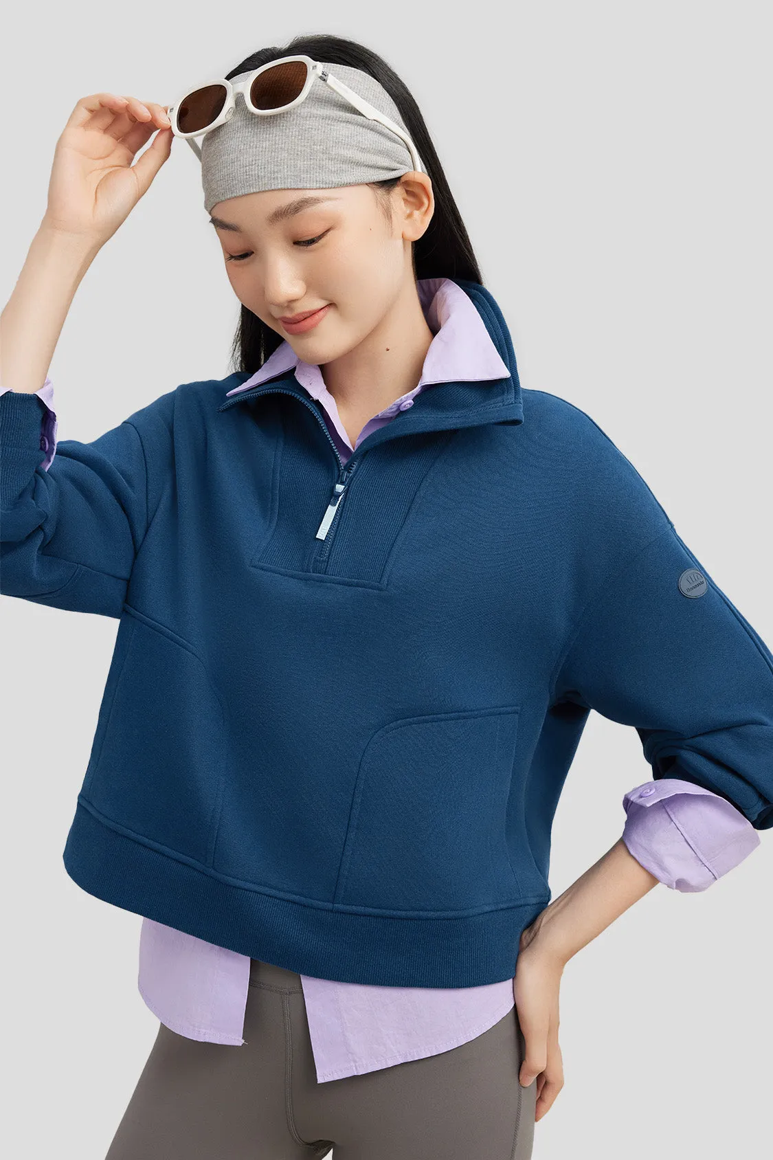 Women's Half-Zip Pullover Sweatshirt