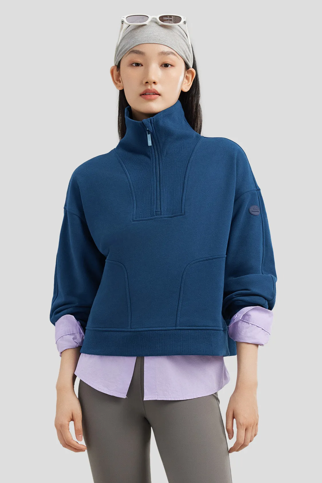 Women's Half-Zip Pullover Sweatshirt