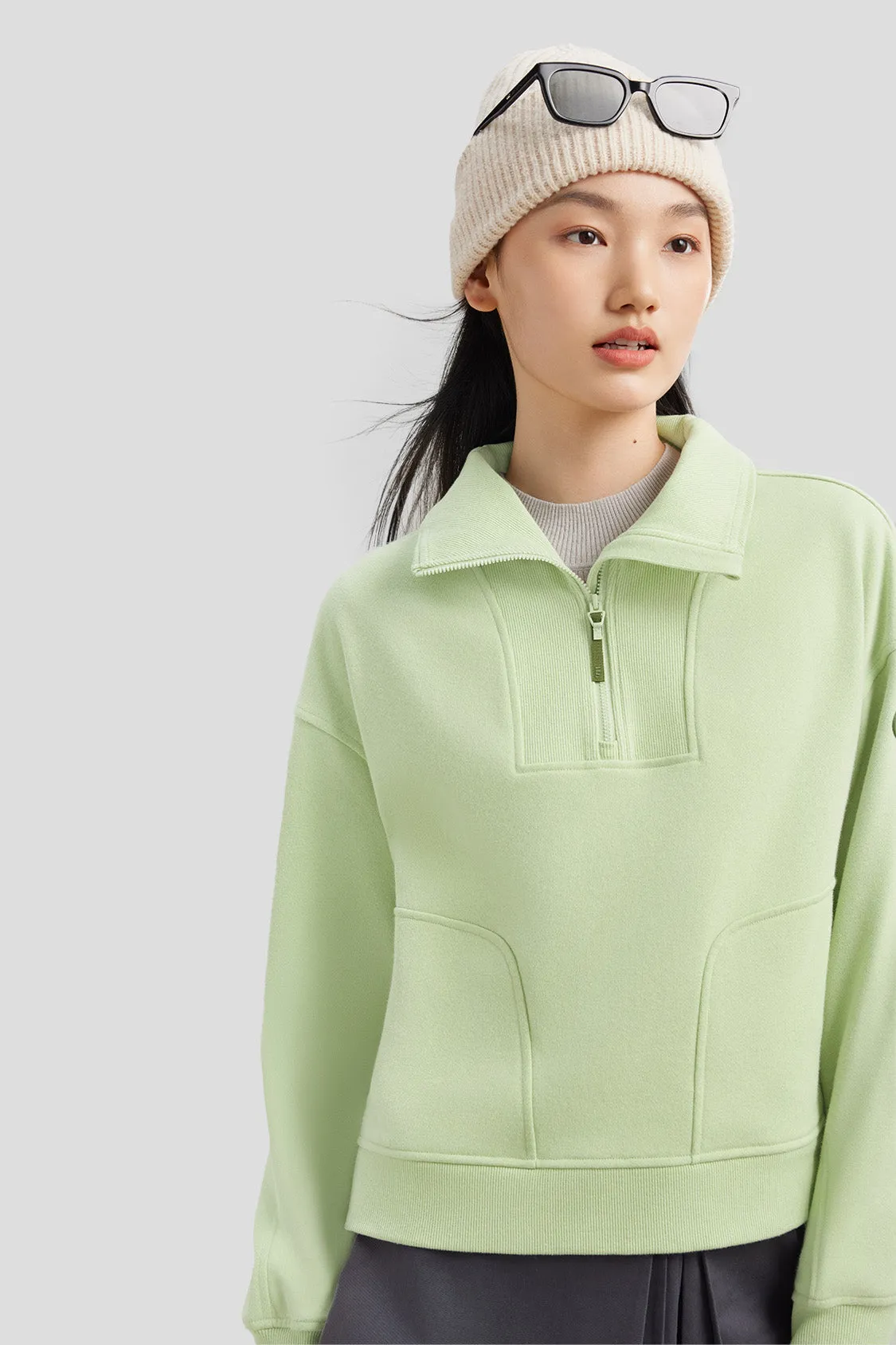 Women's Half-Zip Pullover Sweatshirt