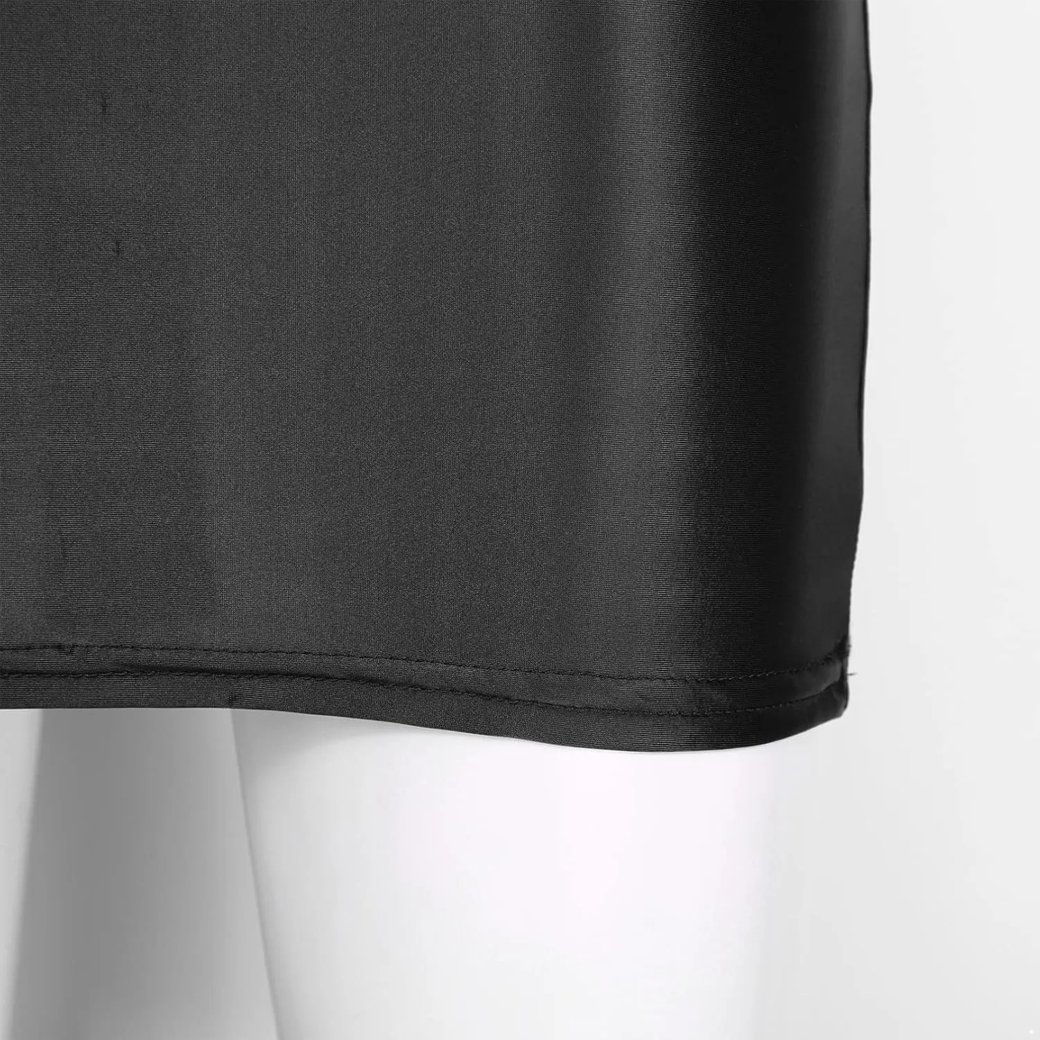 YiZYiF Women's Oil Shiny Smooth Pencil Mini Skirts Silky Stretchy Slim Stockings Bodycon Skirts Set